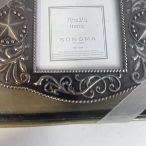Sonoma NEW Rectangular Western Vibes Belt Buckle-Like Photo Picture Frame Small - Picture 3 of 5